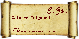 Czibere Zsigmond névjegykártya